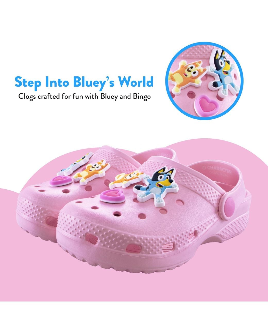 Bluey Pink Bingo Clogs