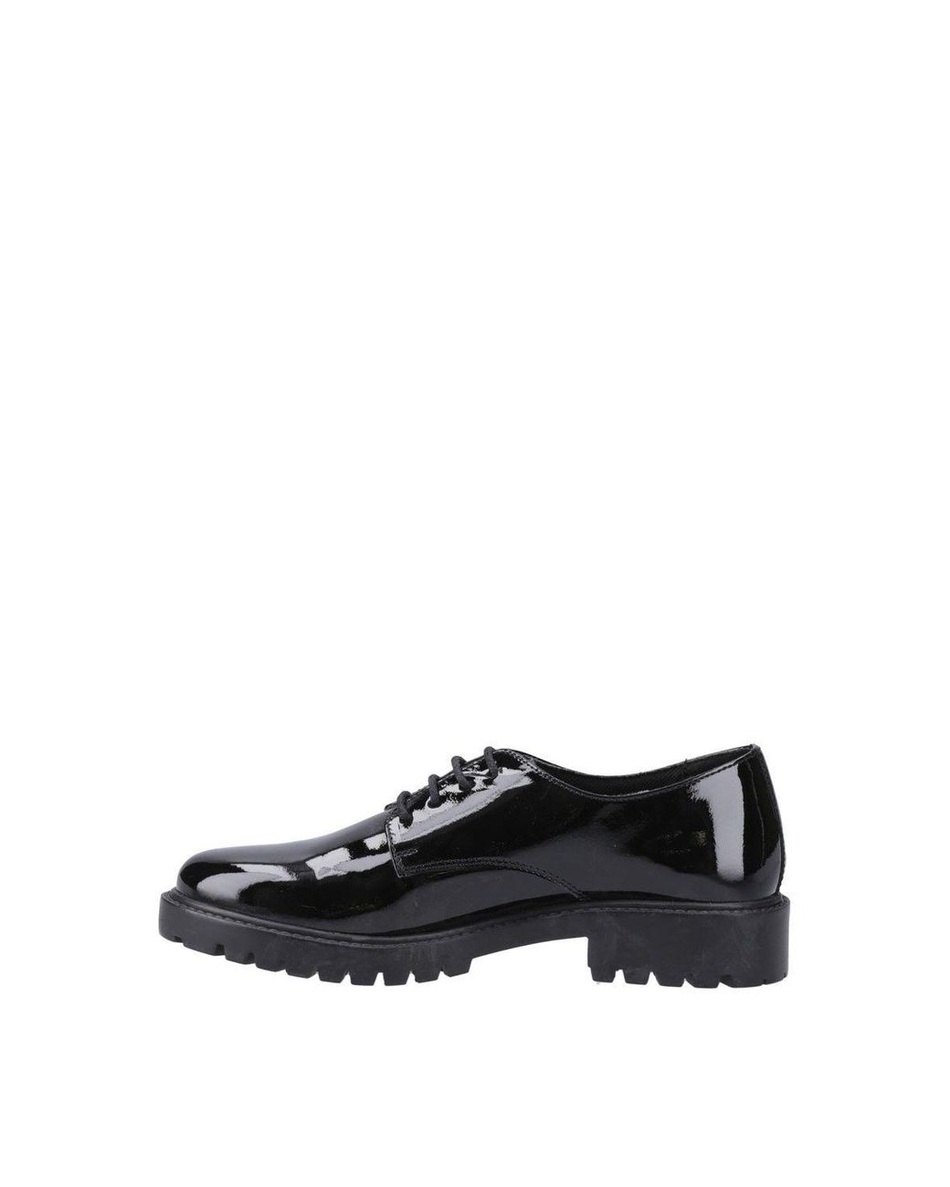 Hush Puppies Black Aubrey Lace Up Patent Senior
