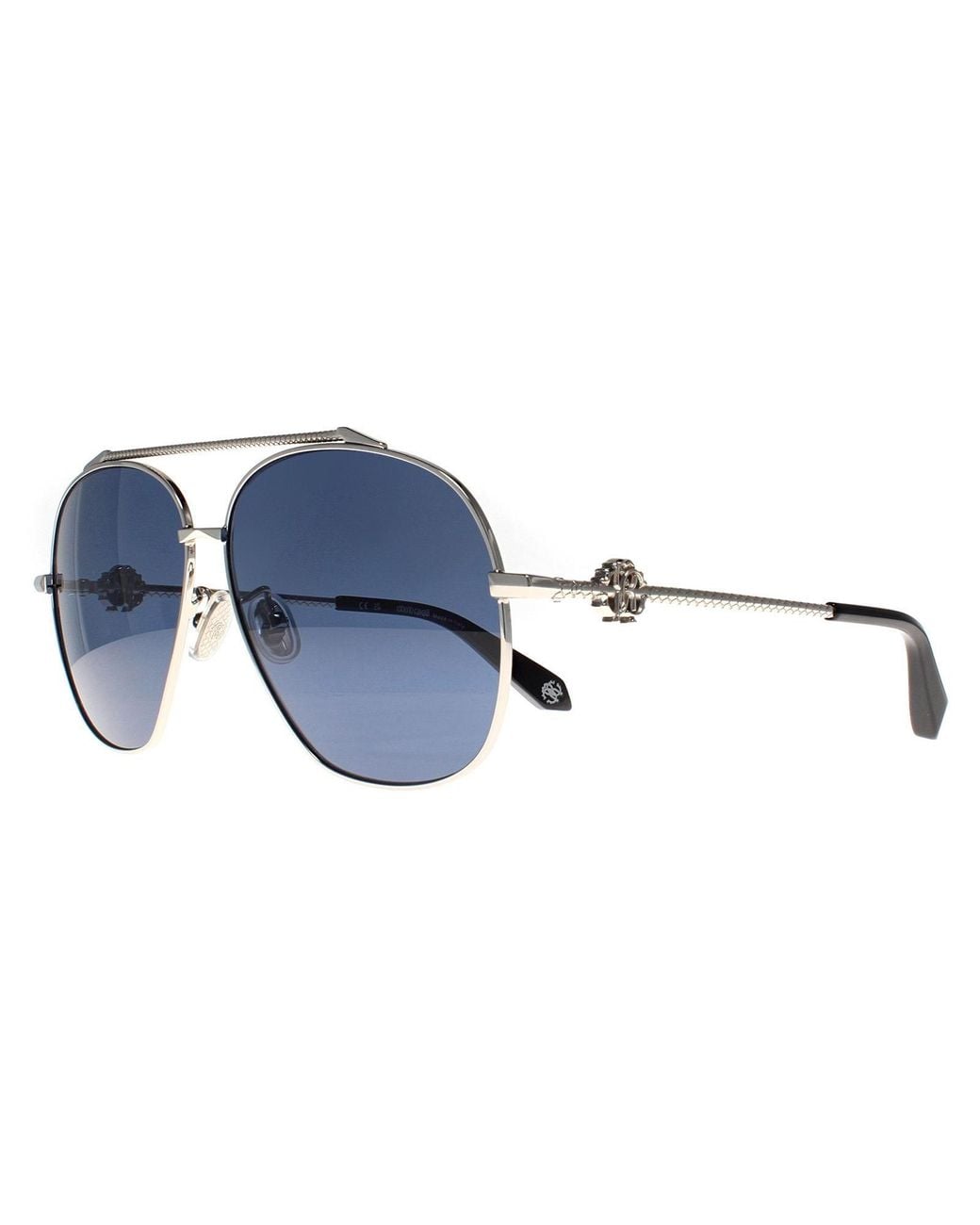 Roberto Cavalli Blue Aviator Palladium Src008V Sunglasses
