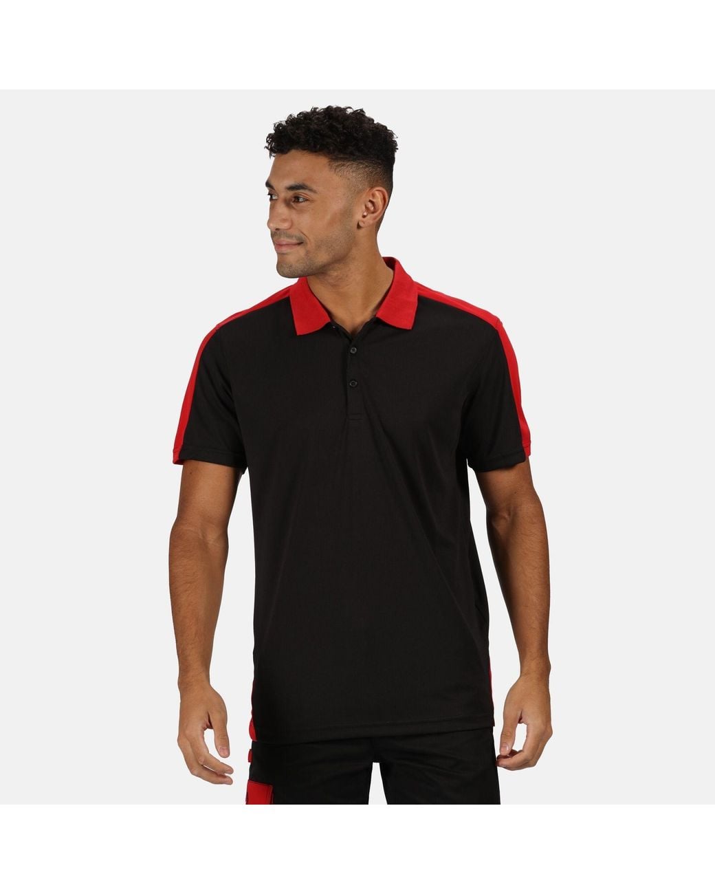 Regatta Black Contrast Coolweave Polo Shirt for men