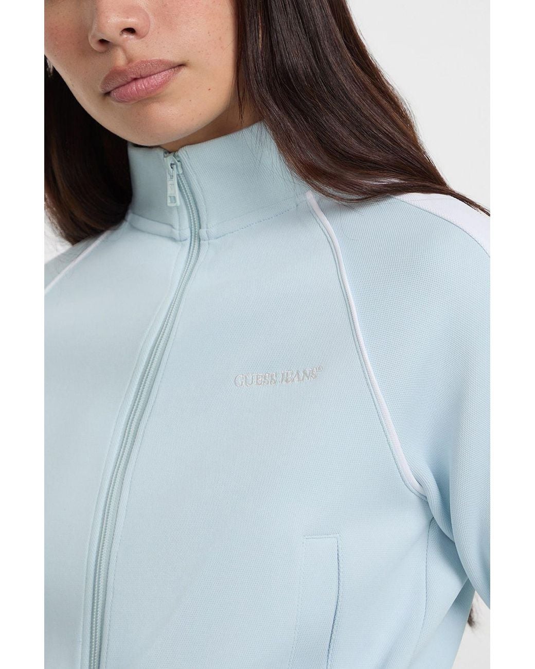 Guess Blue Tricot Track Jacket