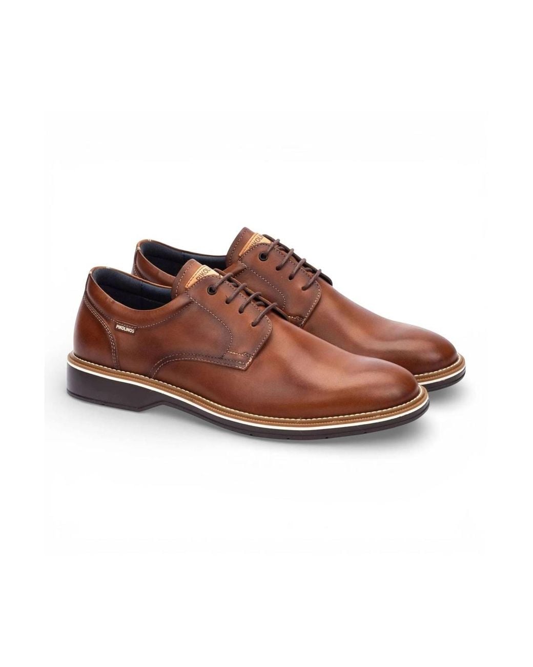 Infinity Leather Brown Pikolinos Leather Lace-Up Derby Comfort Shoes for men