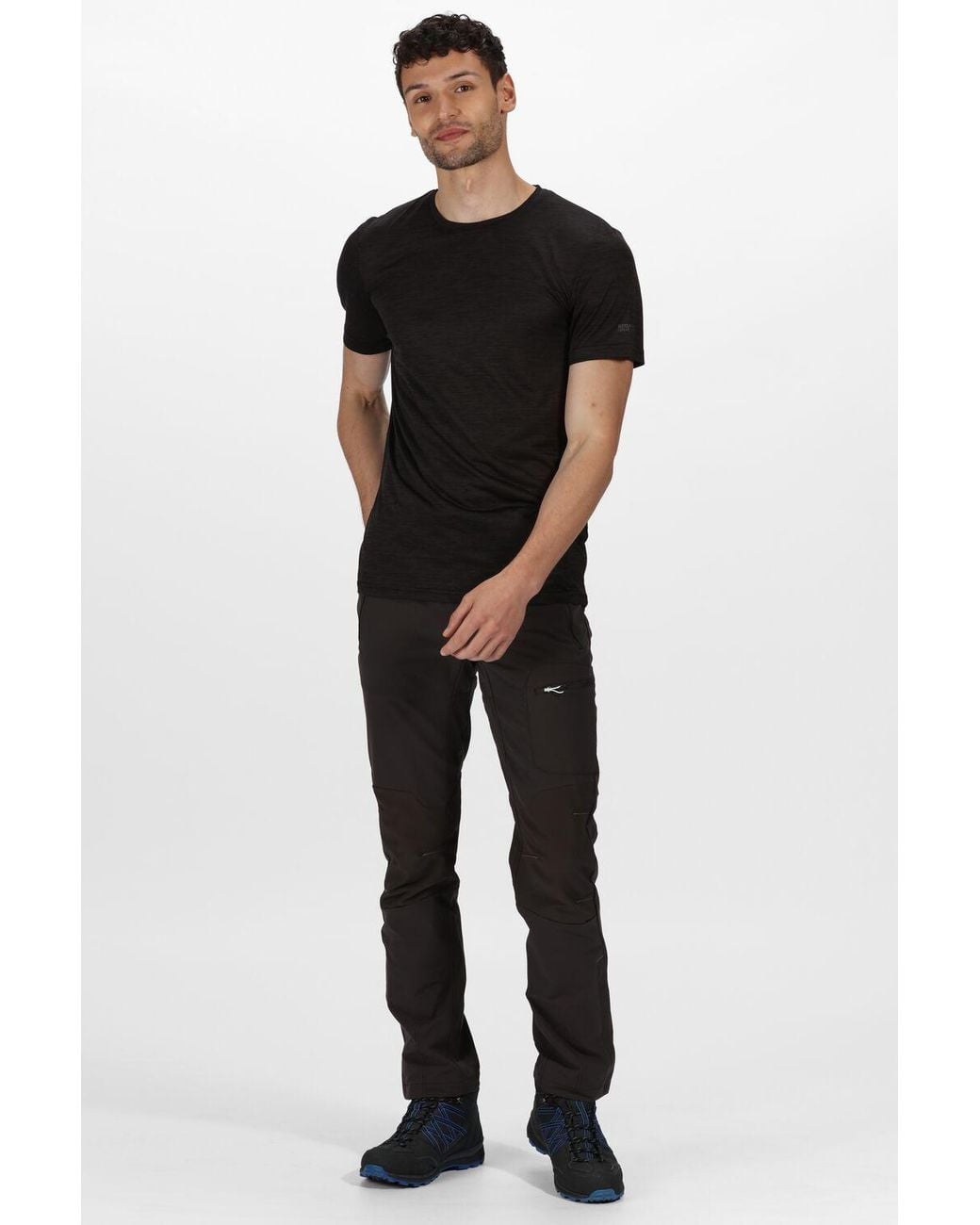 Regatta Black Fingal Edition Short Sleeved Marl T-Shirt for men