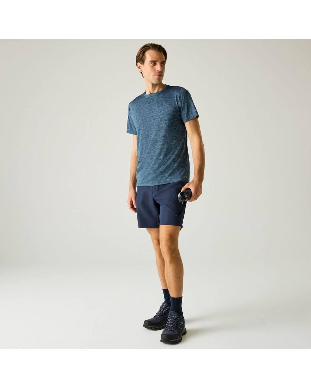 Regatta Blue Fingal Edition Short Sleeved Marl T-Shirt for men