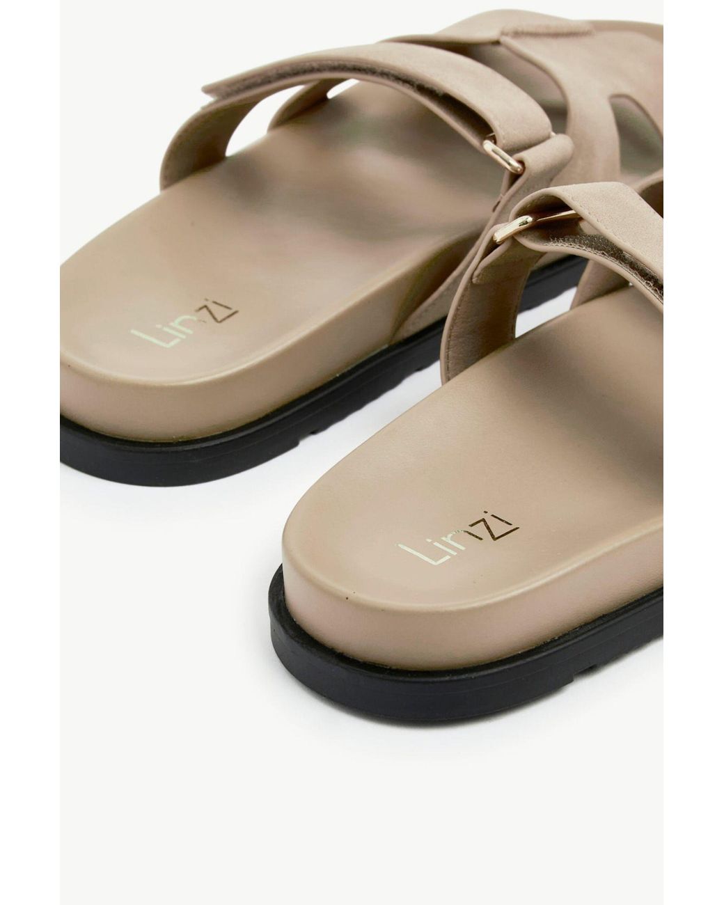 Linzi White Emmy Faux Nubuck Sandals