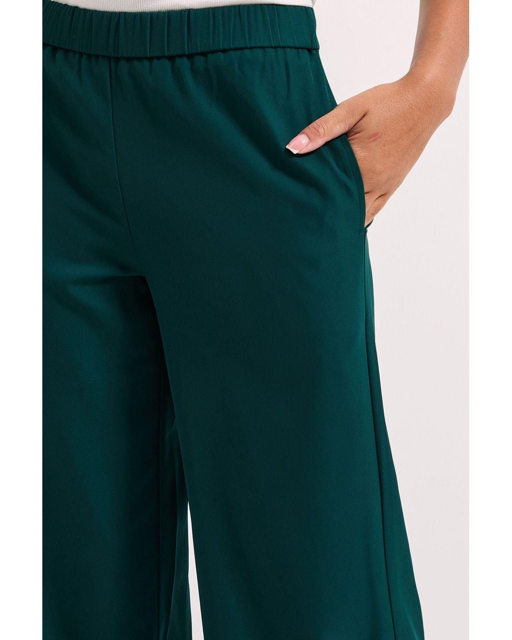 Dorothy Perkins Blue Elasticated Waist Straight Leg Trouser