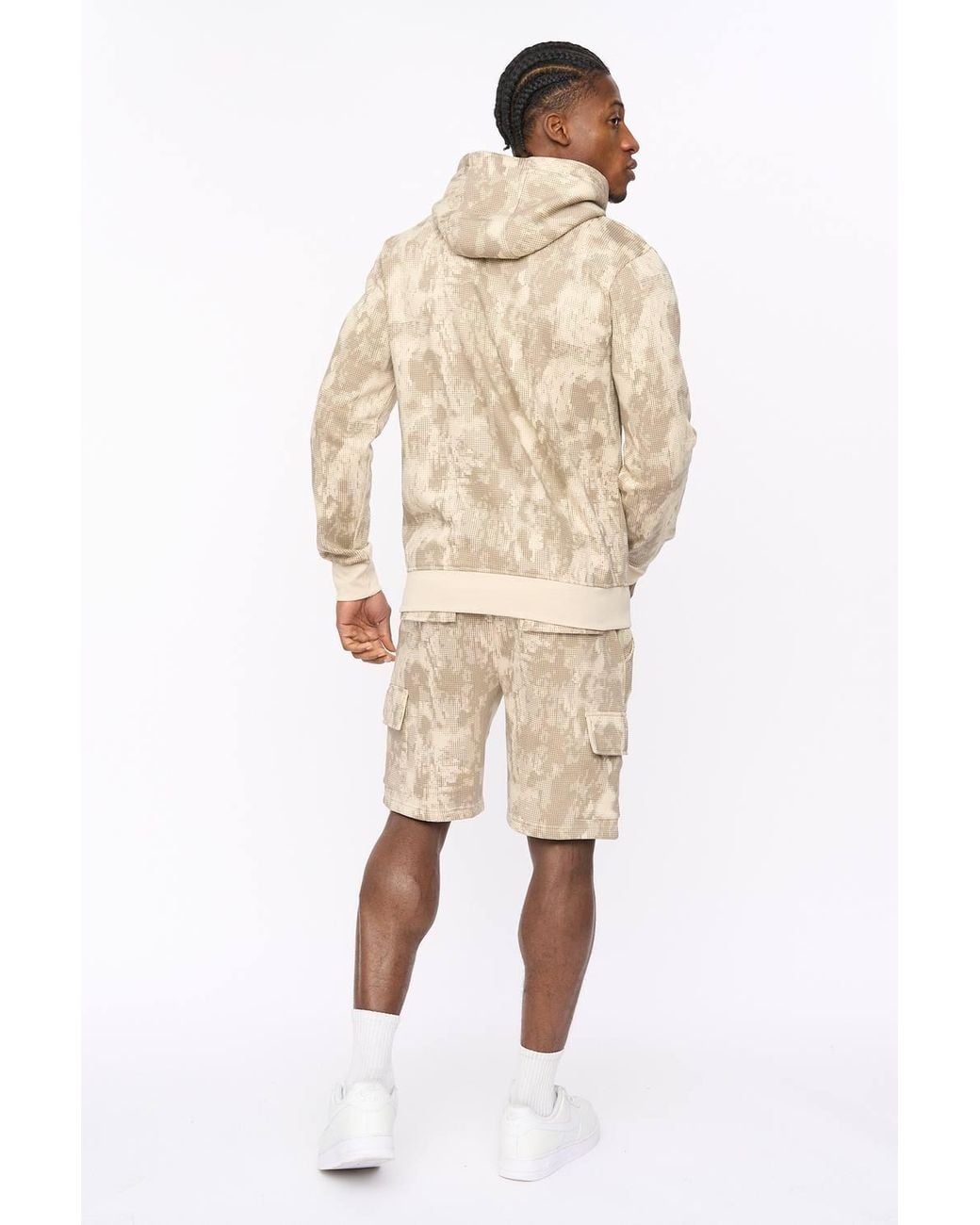 Crosshatch Natural Bardon Hoodie With High Build Graphics for men