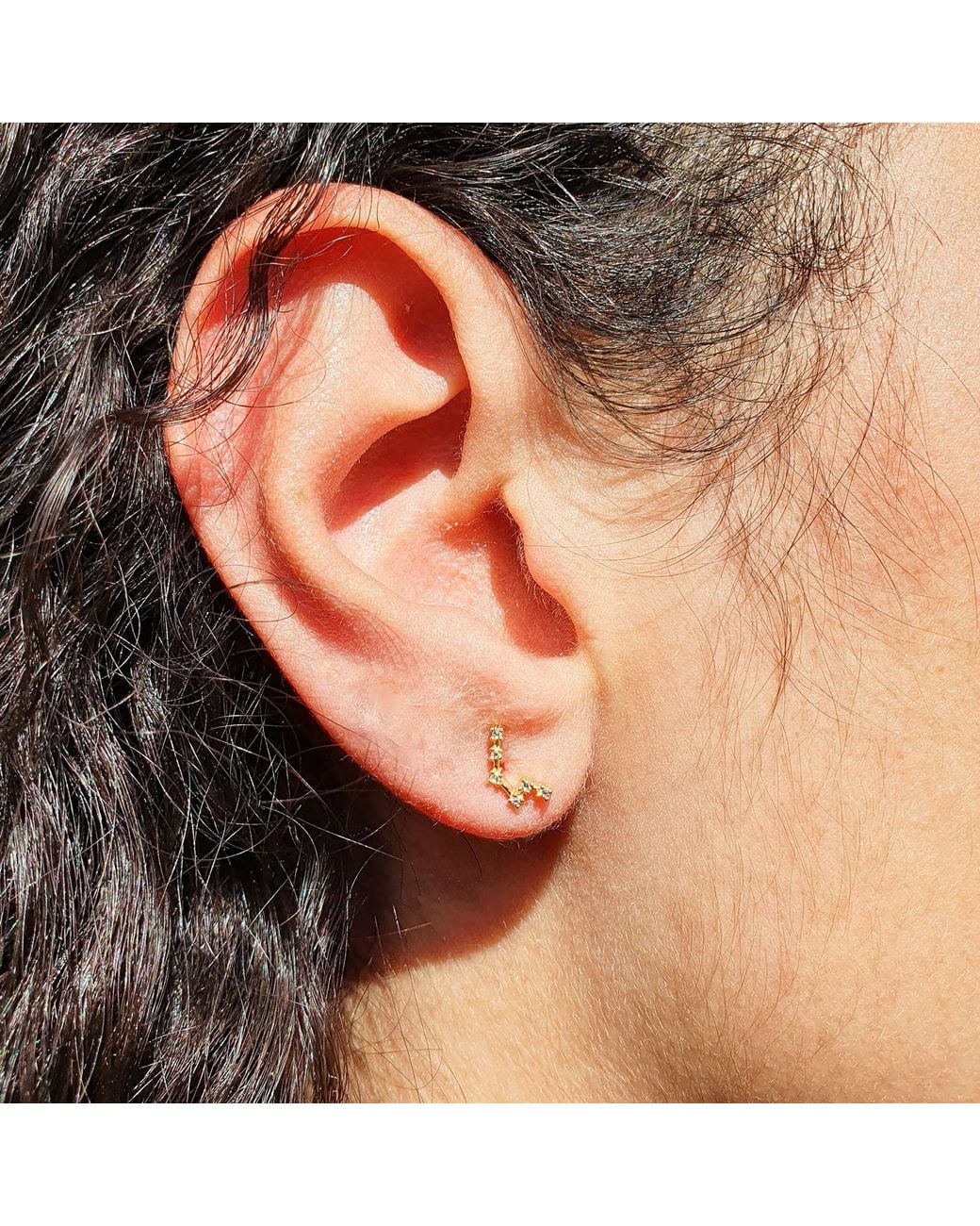 Harfi Metallic Aquarius Star Sign Constellation Astrology Earrings
