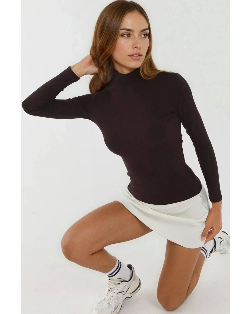 Hiccup Black Ultra Soft Touch Slim Fit Turtleneck Knitted Top