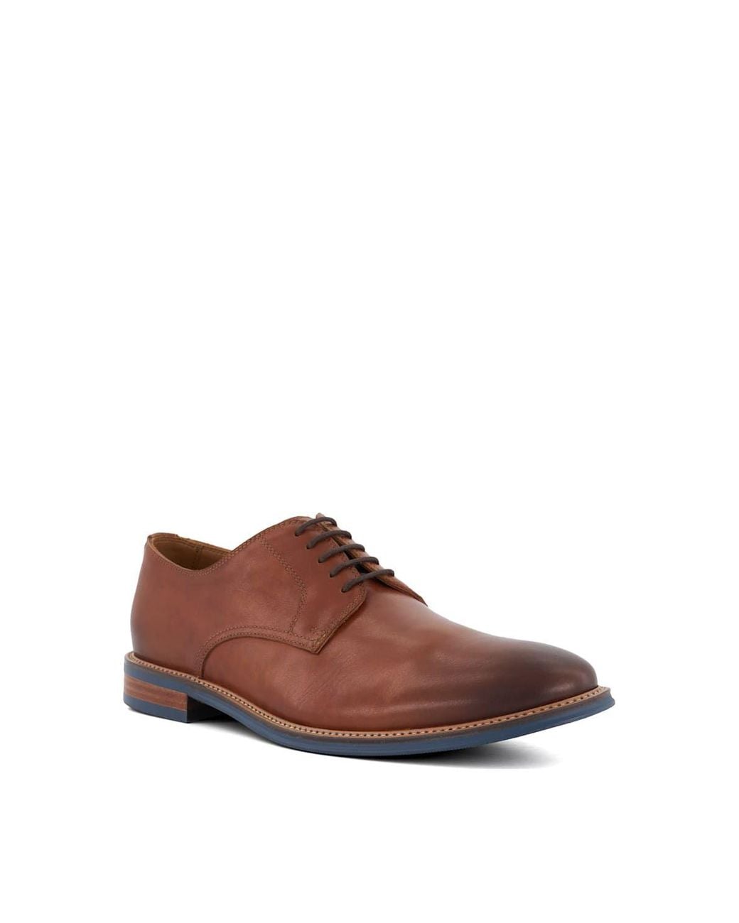 Dune Brown 'Stanley' Leather Lace Up Shoes for men