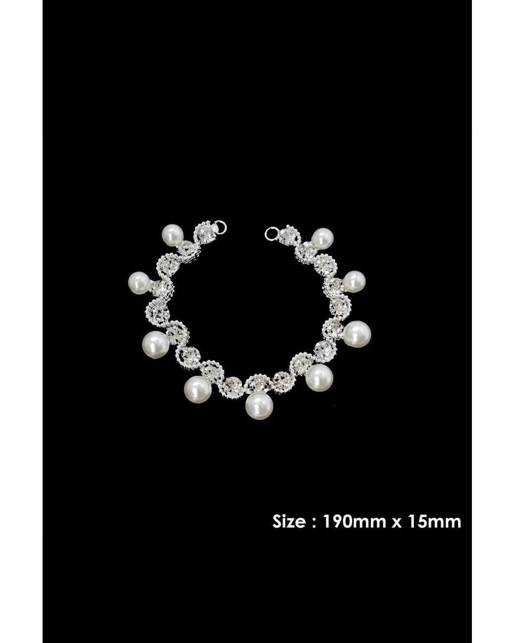 Neel Blue Black Diamante Motif, Rhinestone Applique, 190Mm X 15Mm
