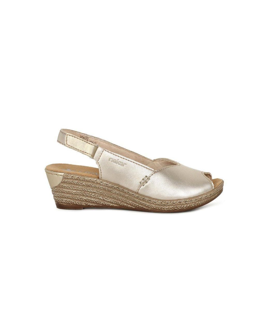 Rieker White 'Honolulu' Wedge Sandals