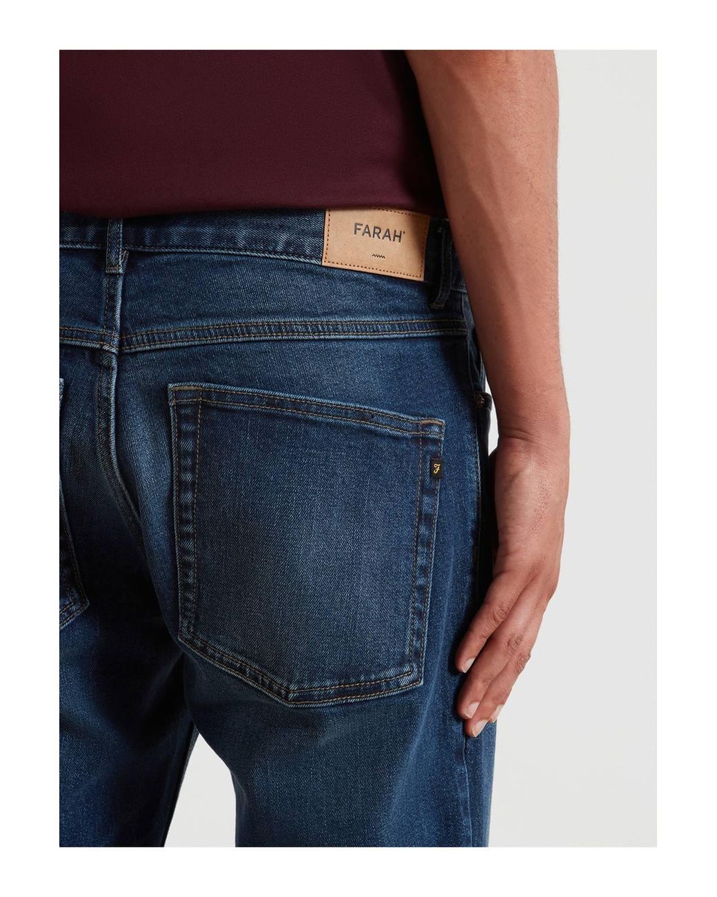 Farah Blue Elm Slim Fit Denim Jeans for men