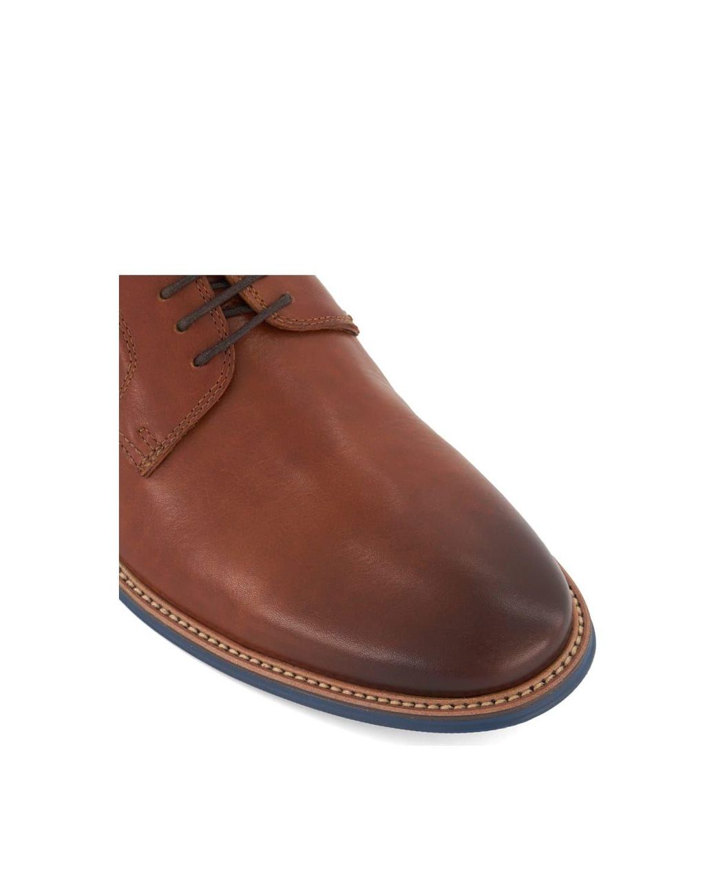 Dune Brown 'Stanley' Leather Lace Up Shoes for men