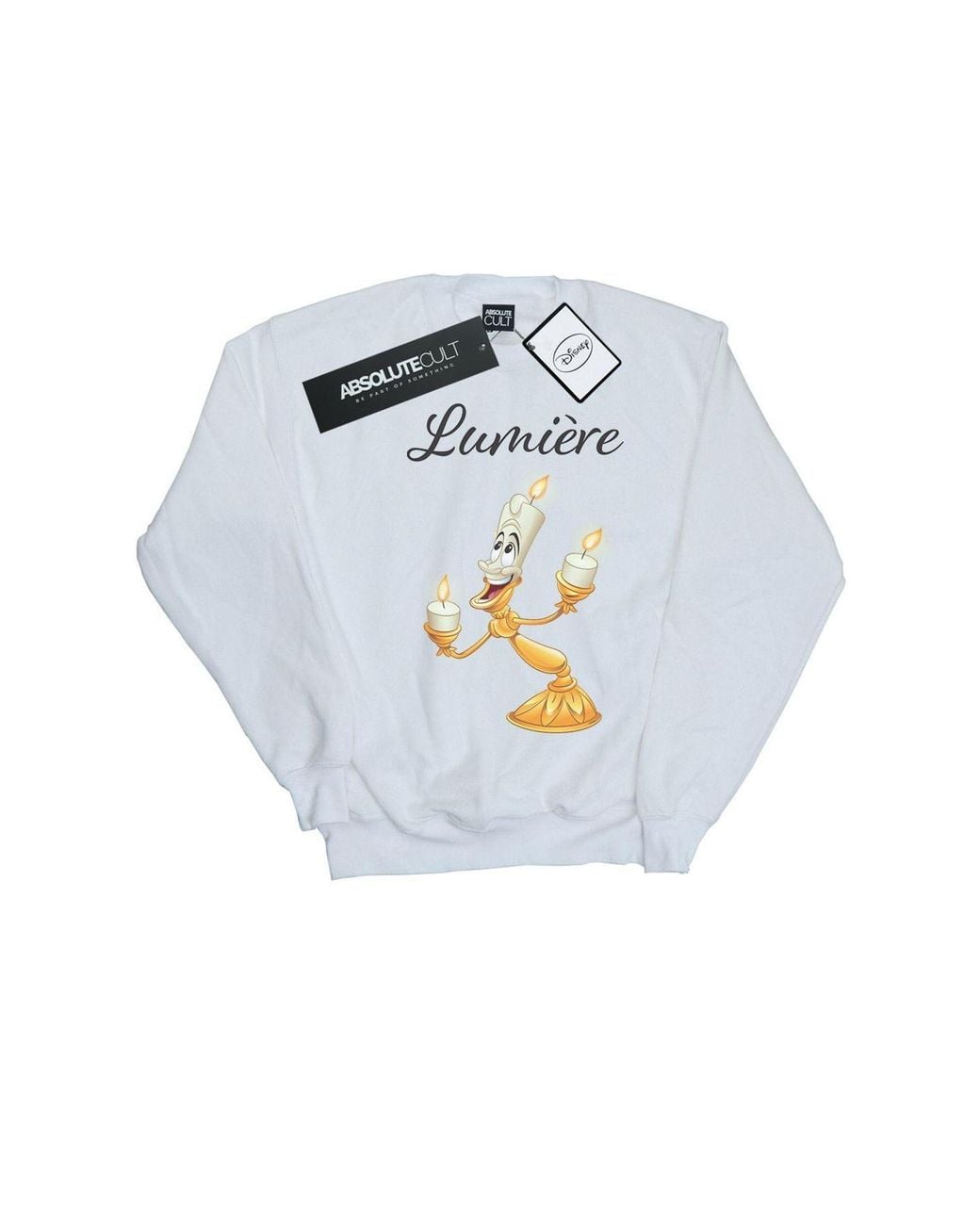 Disney White Beauty & The Beast Be Our Guest Sweatshirt for men