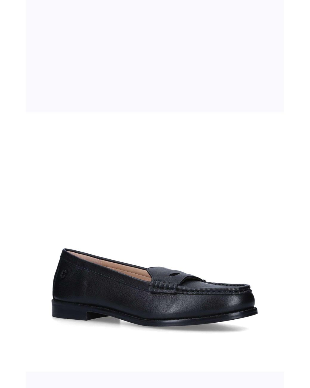Carvela Kurt Geiger Black 'Crackle' Leather Flats