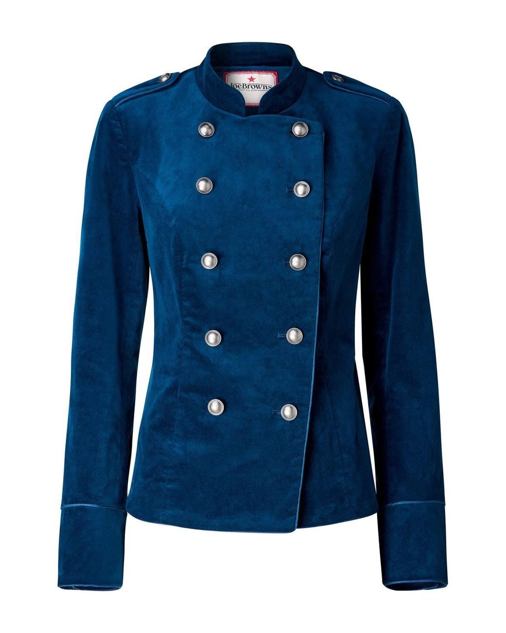 Joe Browns Blue Majestic Moleskin Military Jacket