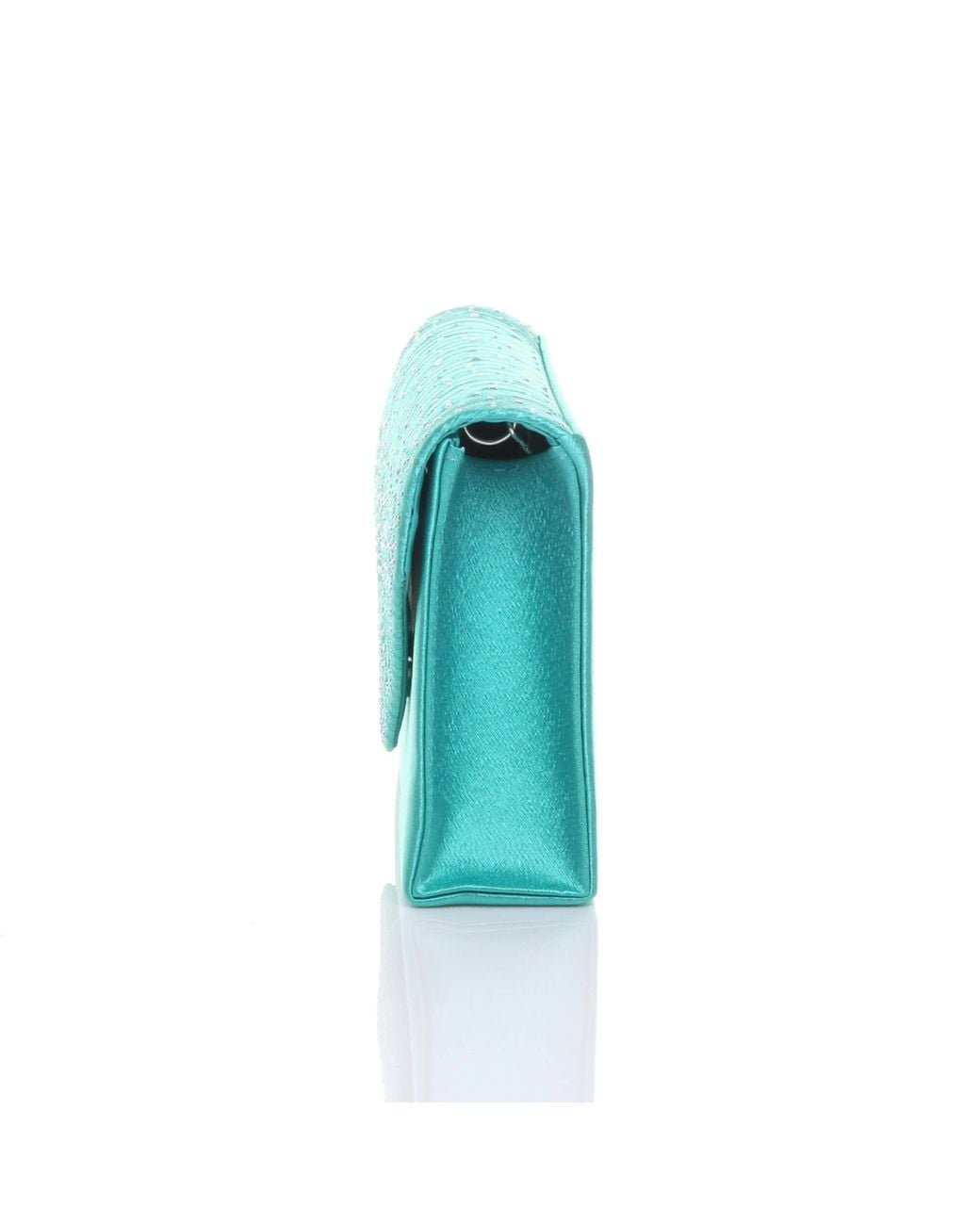AJVANI Blue Diamante Envelope Clutch Bag