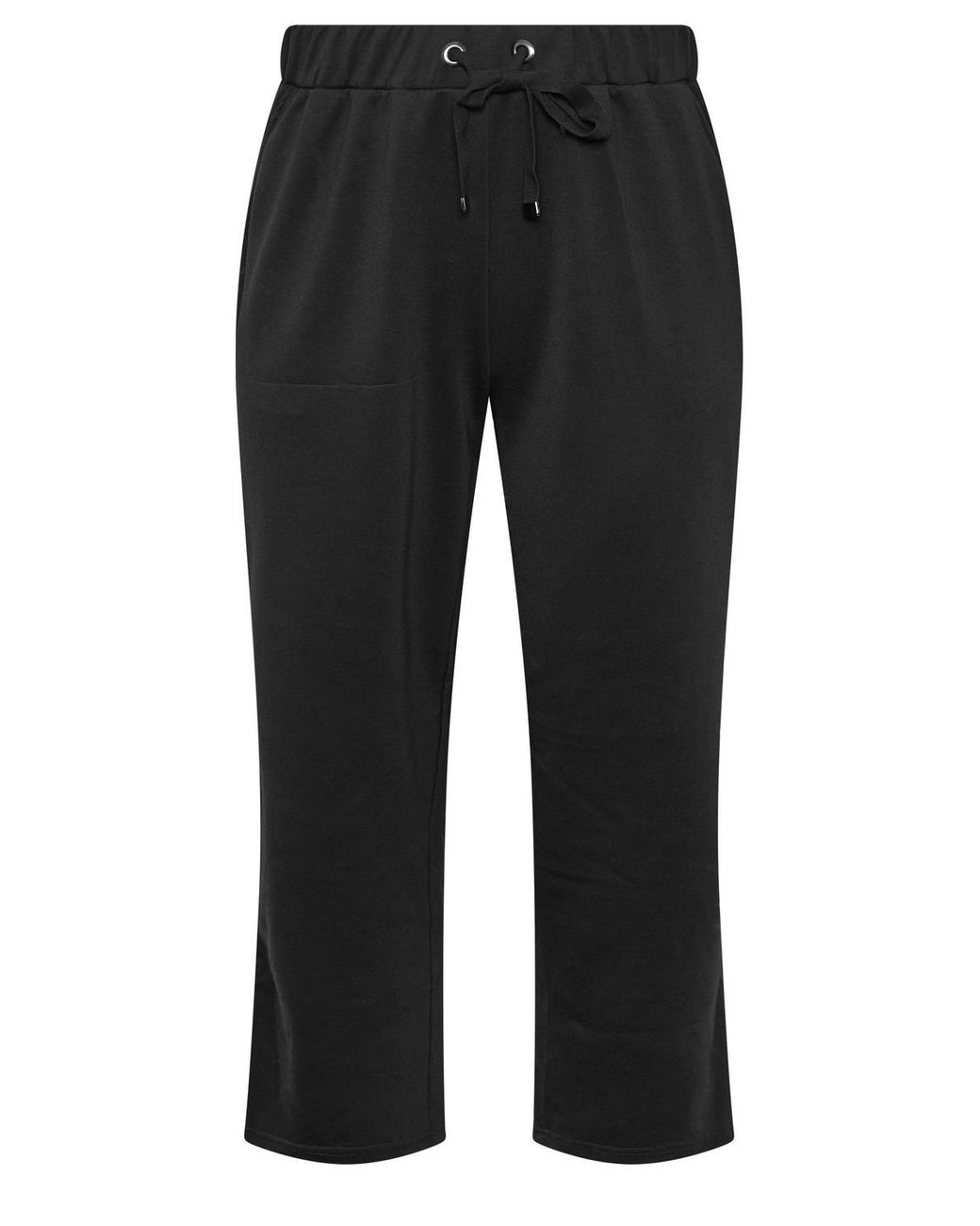 Evans Black Stripe Luxe Wide Leg Joggers