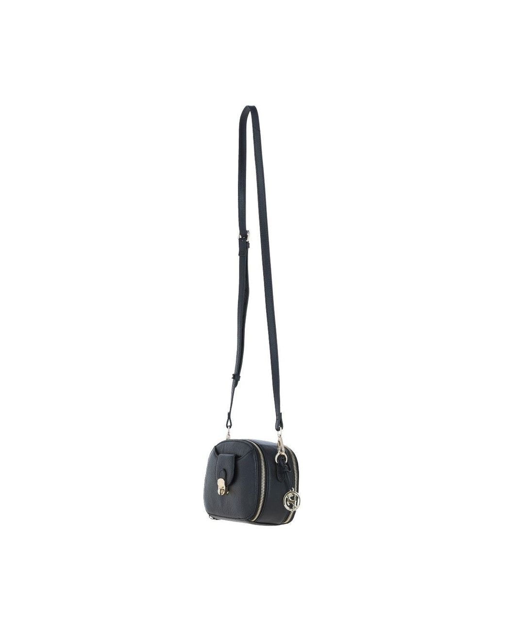 Ashwood Leather Blue Real Leather Compact Crossbody Bag With Adjustable Strap