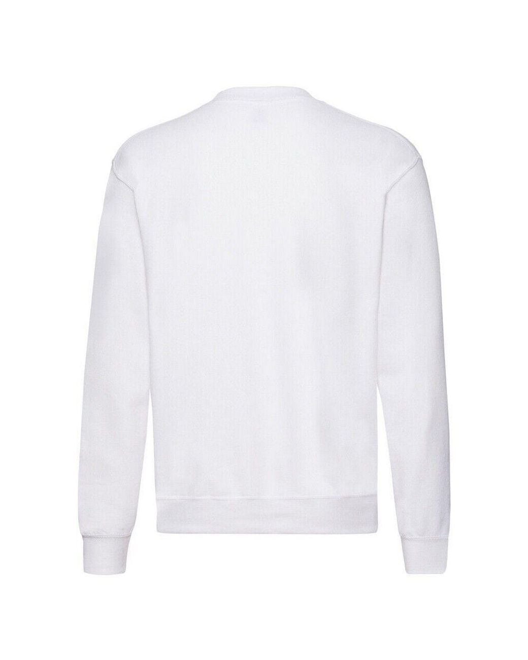 Fruit Of The Loom White Classic Heather Raglan Sweatshirt for men