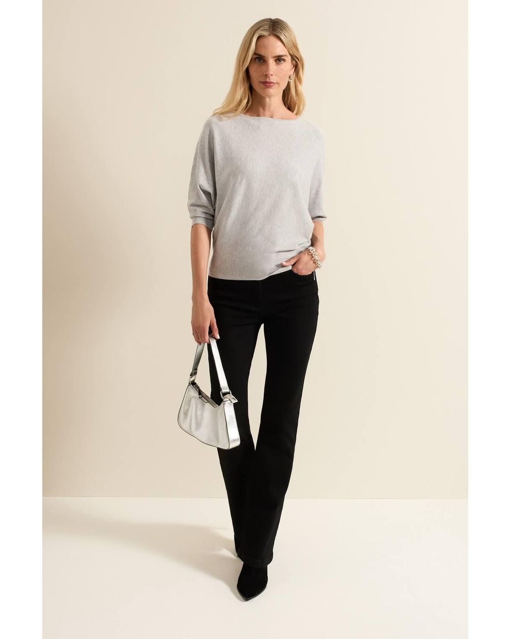 Phase Eight Gray Cristine Knit Jumper