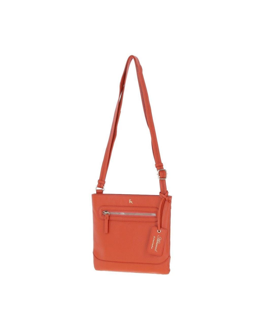 Ashwood Leather Orange 'Bliss' Leather Cross Body Bag With Adjustable Strap