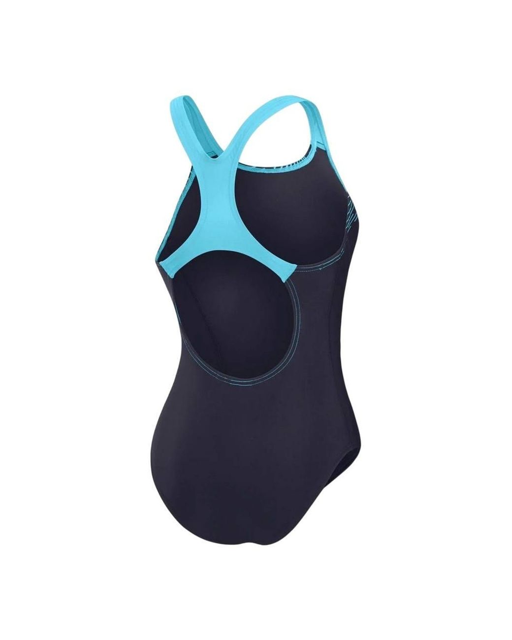 Speedo Blue Medley Medalist Logo One Piece Swimsuit