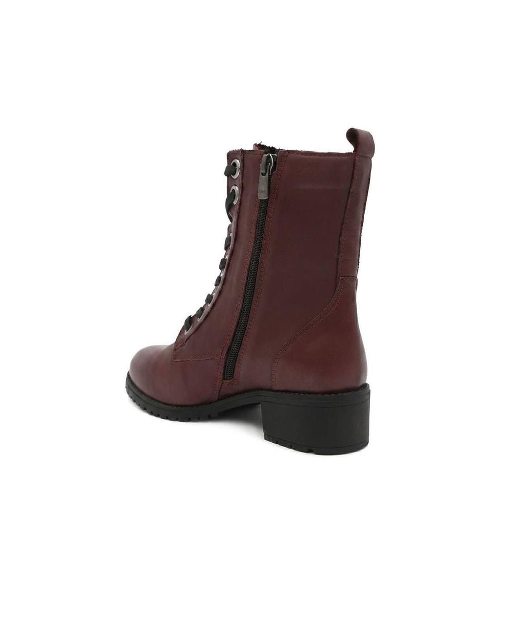Jones Bootmaker Brown Maura Leather Block Heel Boots