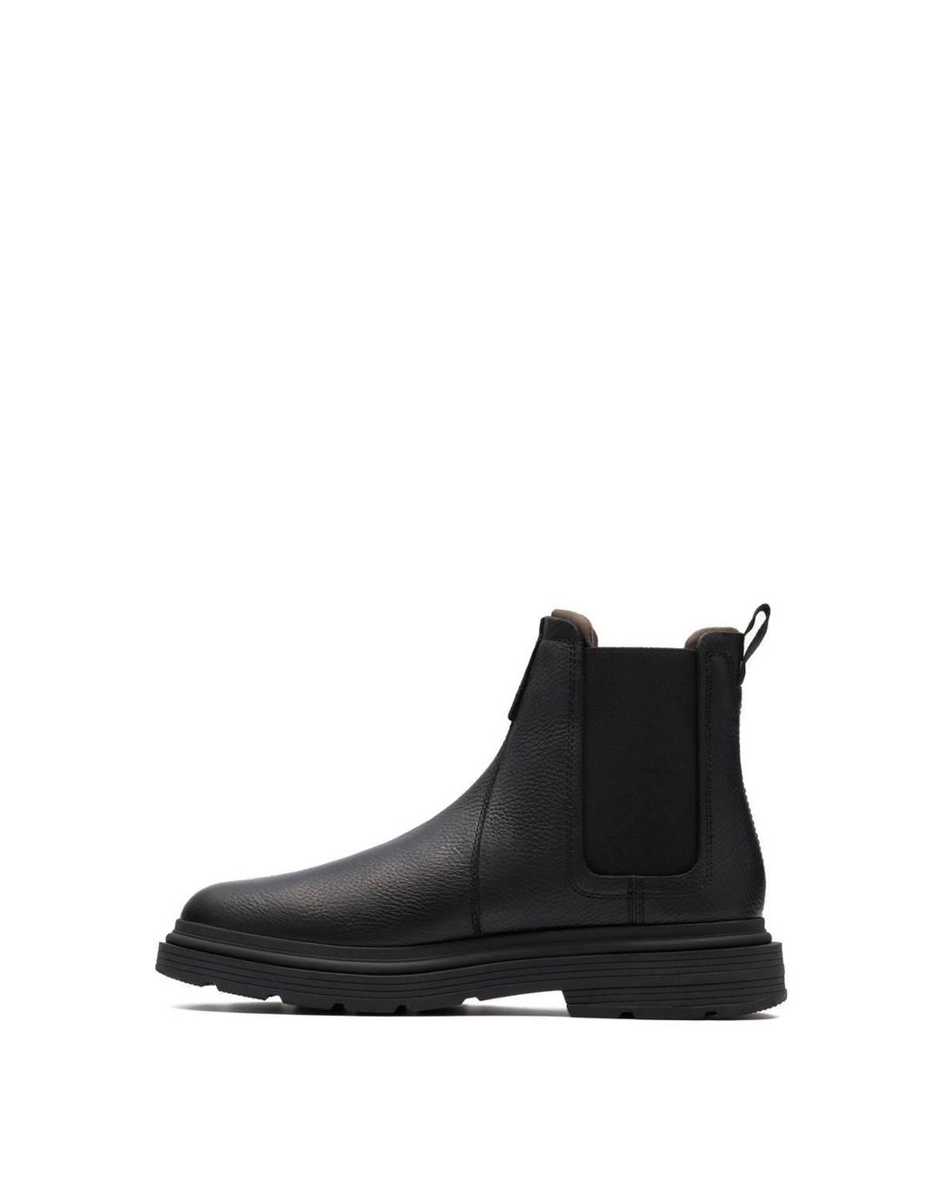 Clarks Black Badbury Easy Leather Shoes for men