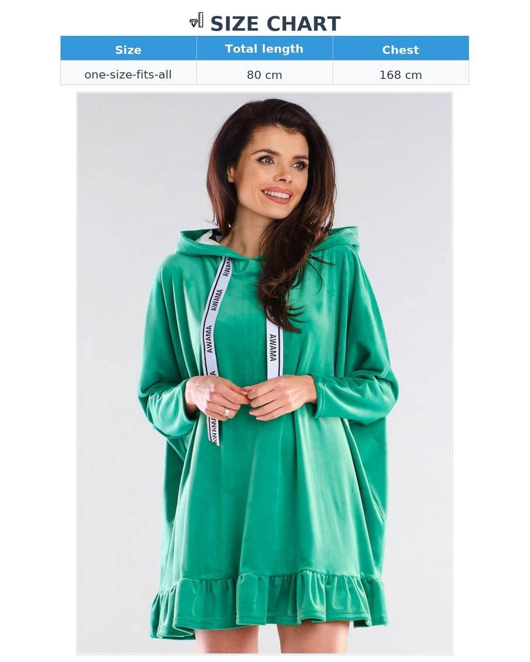 Love Lace Green Oversized Hooded Sweatshirt Dress With Logo Tape