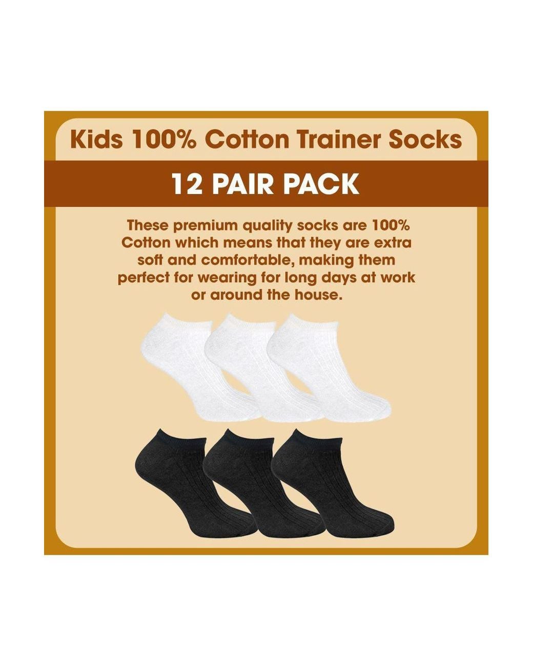 Sock Snob White 12 Pack 100% Cotton Trainer Socks for men