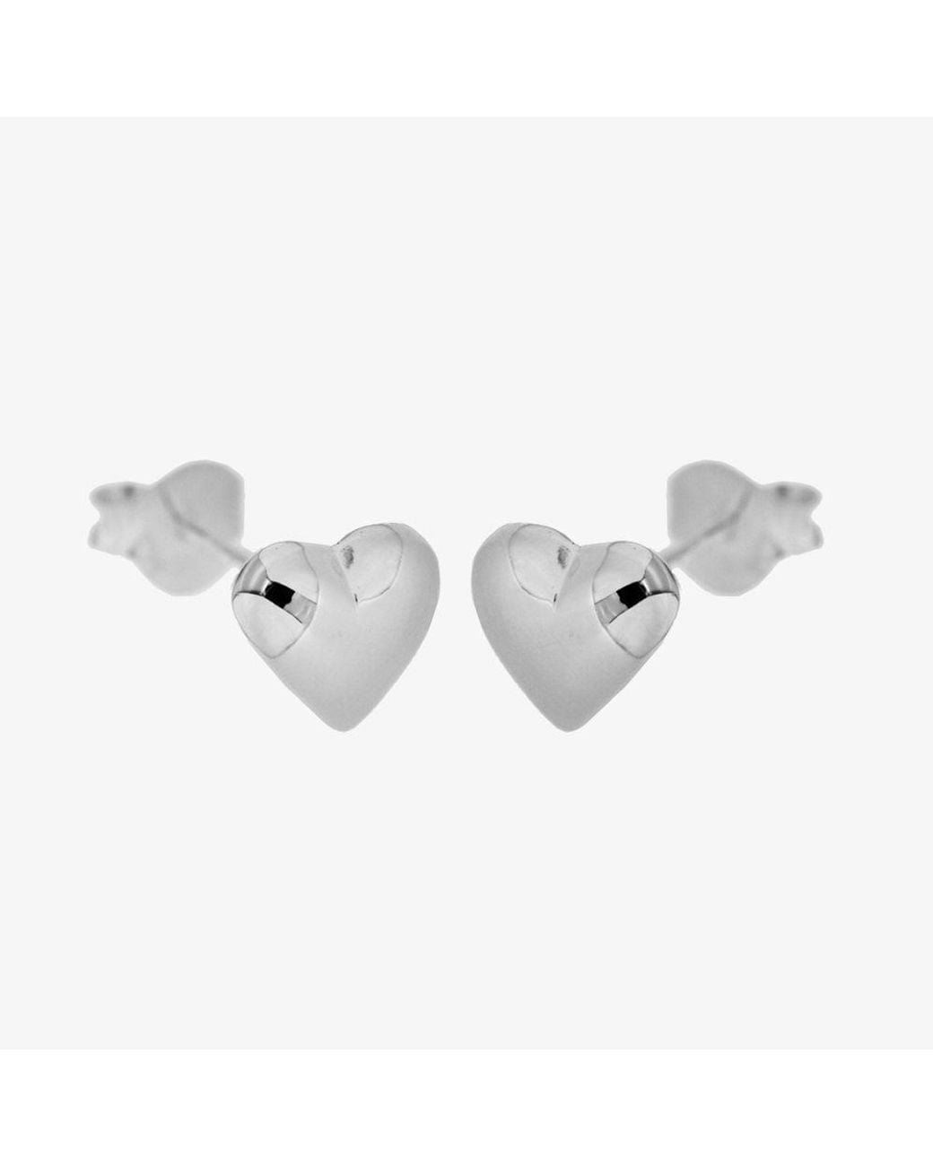 T.H.Baker Metallic Sterling 5Mm Heart Stud Earrings 8.55.5619