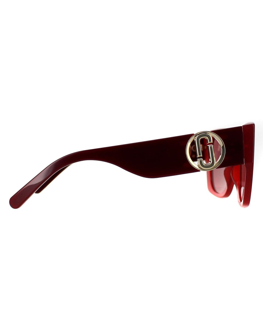 Marc Jacobs Red Rectangle Burgundy Marc 687/S