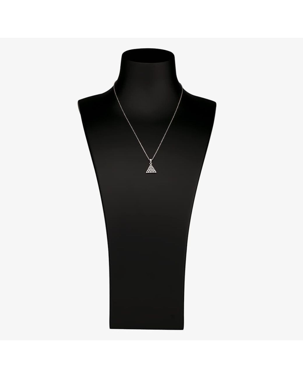 T.H.Baker Metallic Pavé Triangular Pendant & Earring Set Set11985