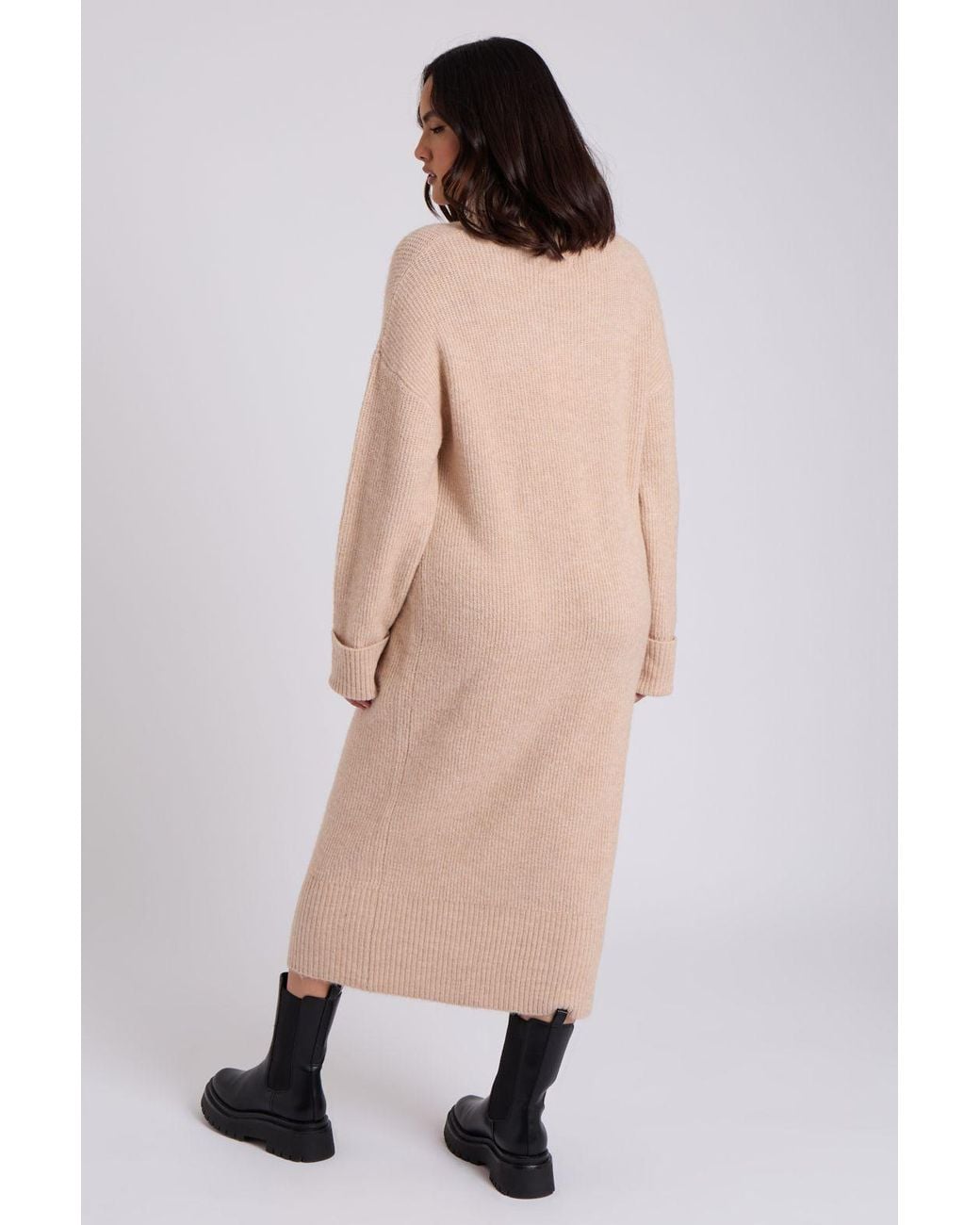 Urban Bliss Natural Roll Neck Midi Dress