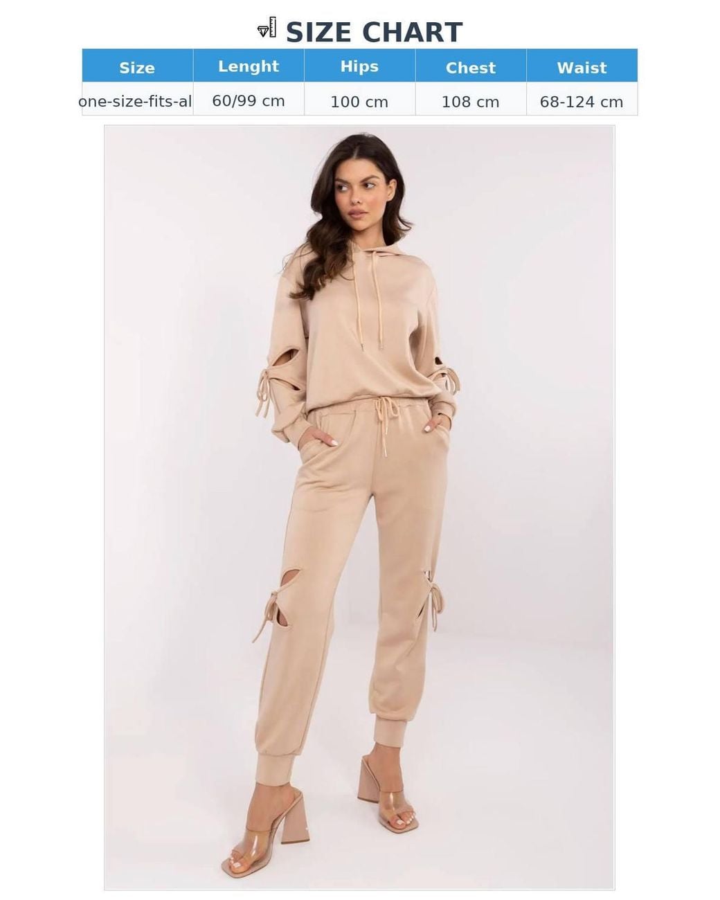 Love Lace Natural Butter Soft Casual Hoodie & Jogger Set