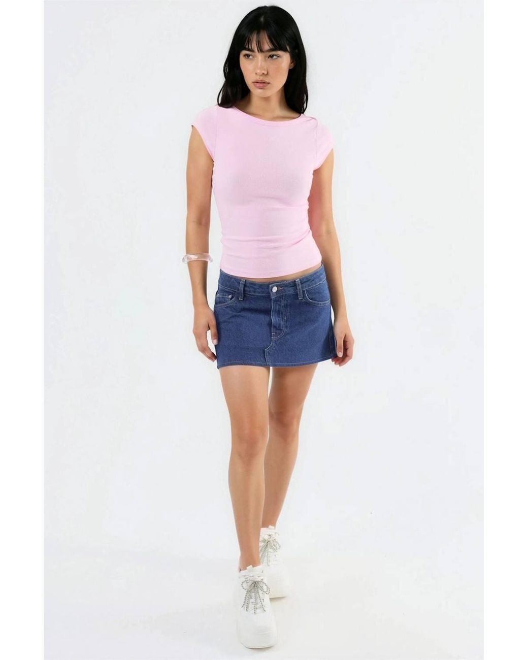 Busem Purple Slim Fit Boat Neck Blouse