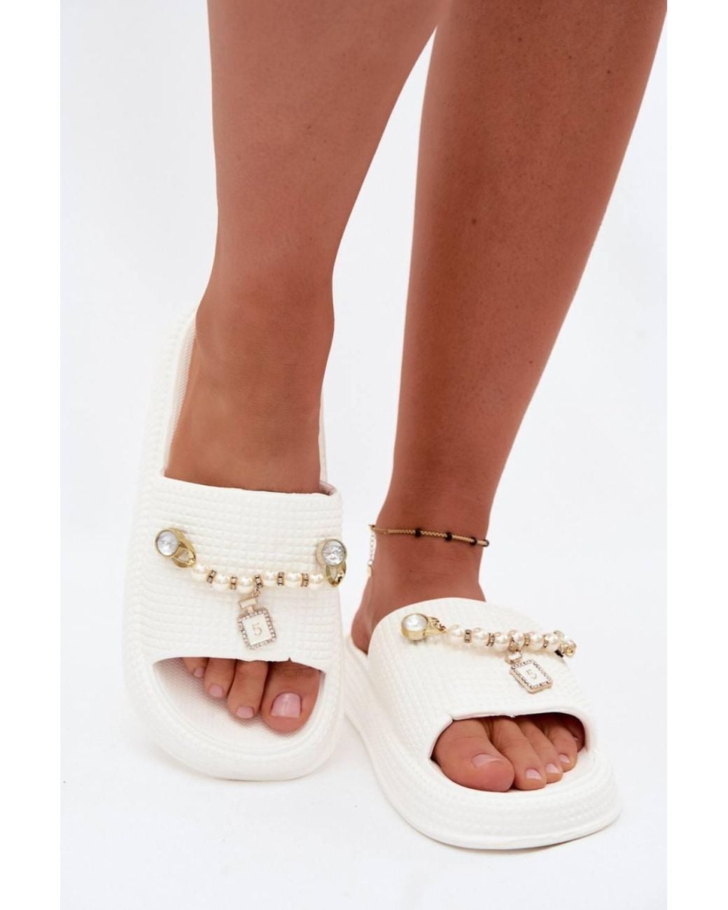 Love Lace White Summer Warm Platform Flatforms