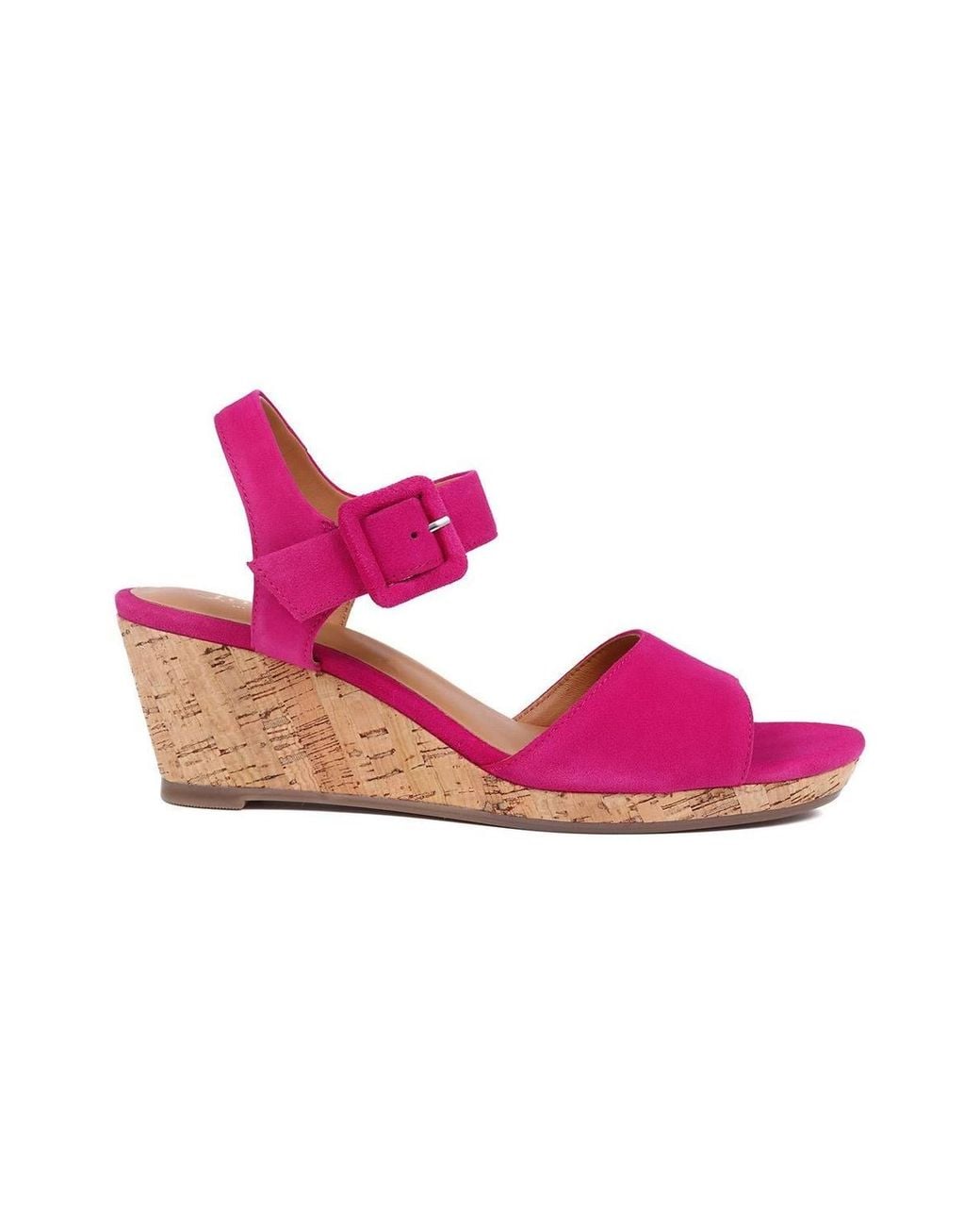Jones Bootmaker Pink Grazina Leather Wedges