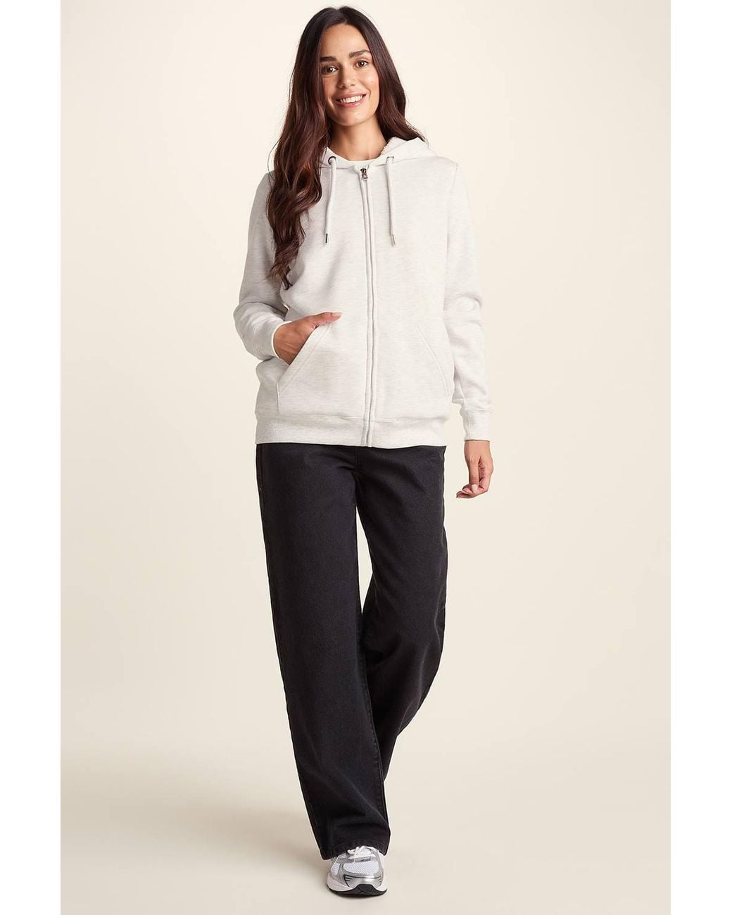TOG24 Natural 'Bradshaw' Supersoft Sherpa Lined Zip Hoodie