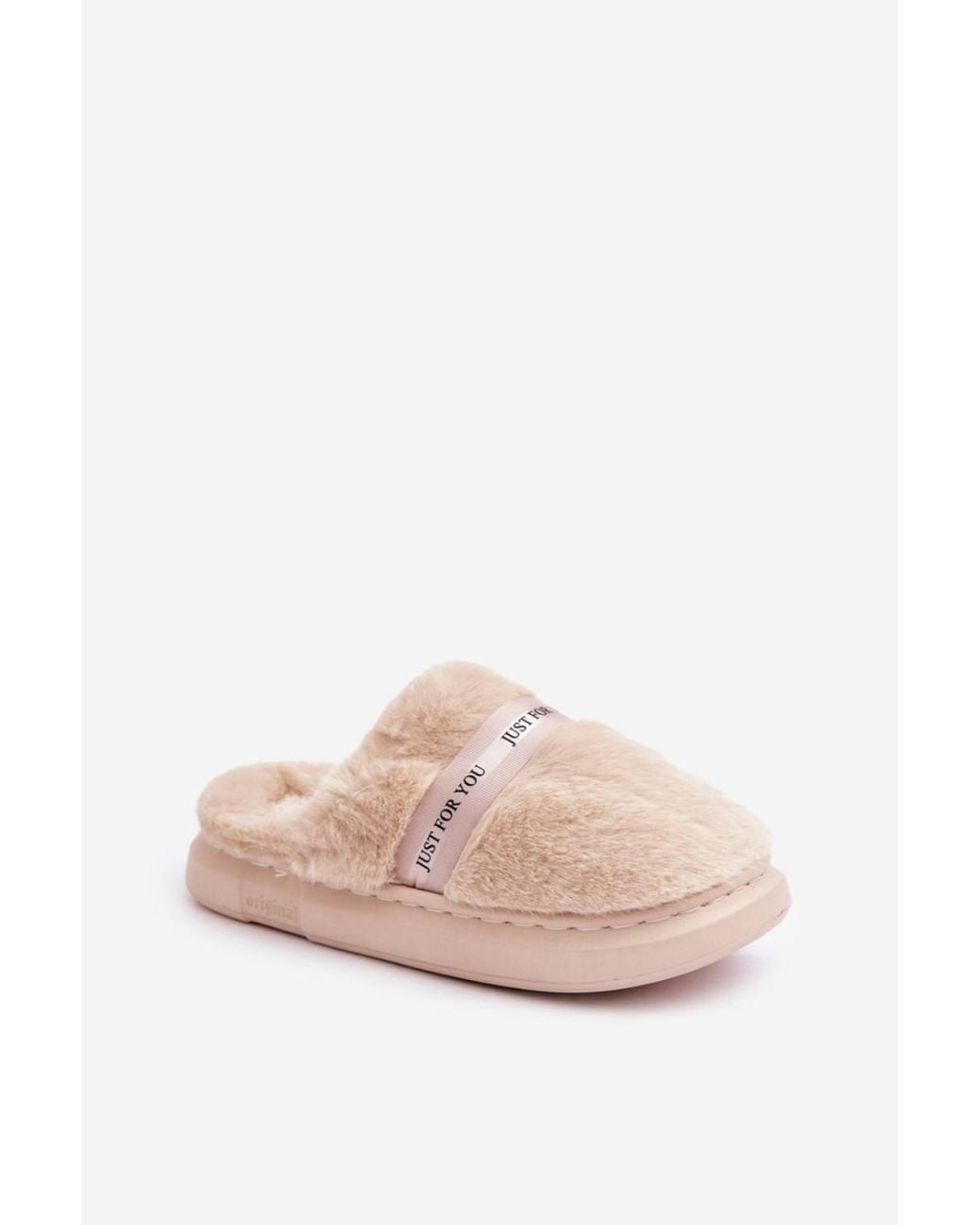 Love Lace Pink Cozy Furry Slippers With Thick Insulated Sole & Toe Cover