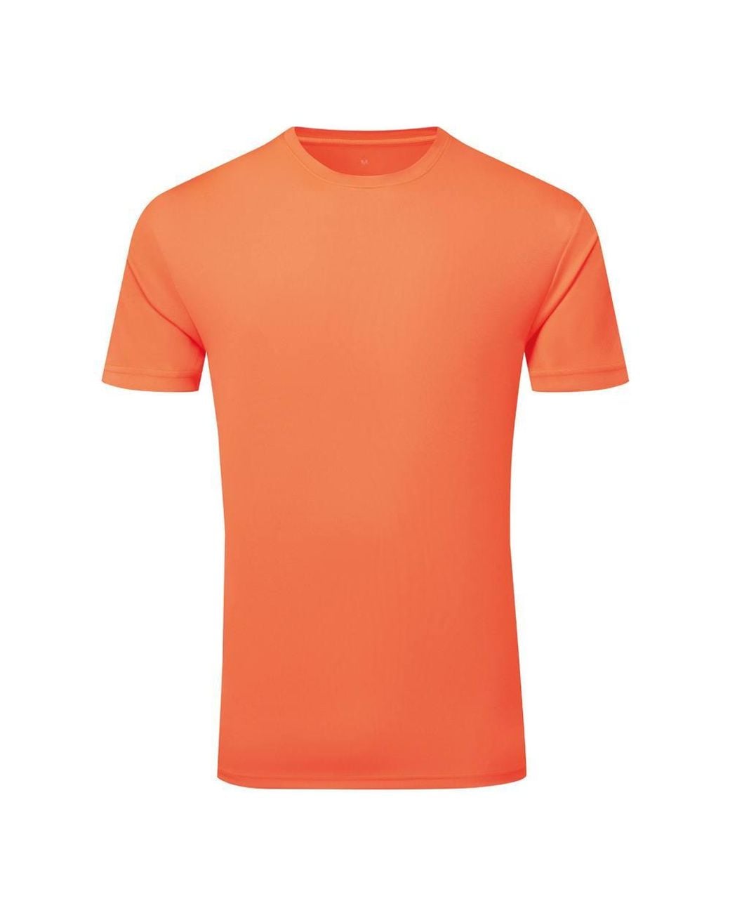 Tridri Orange Textured T-Shirt for men