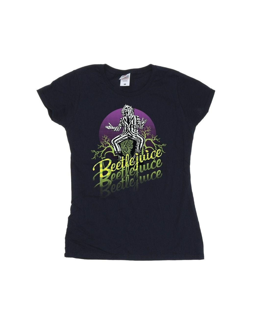 Beetlejuice Blue Circle Cotton T-Shirt