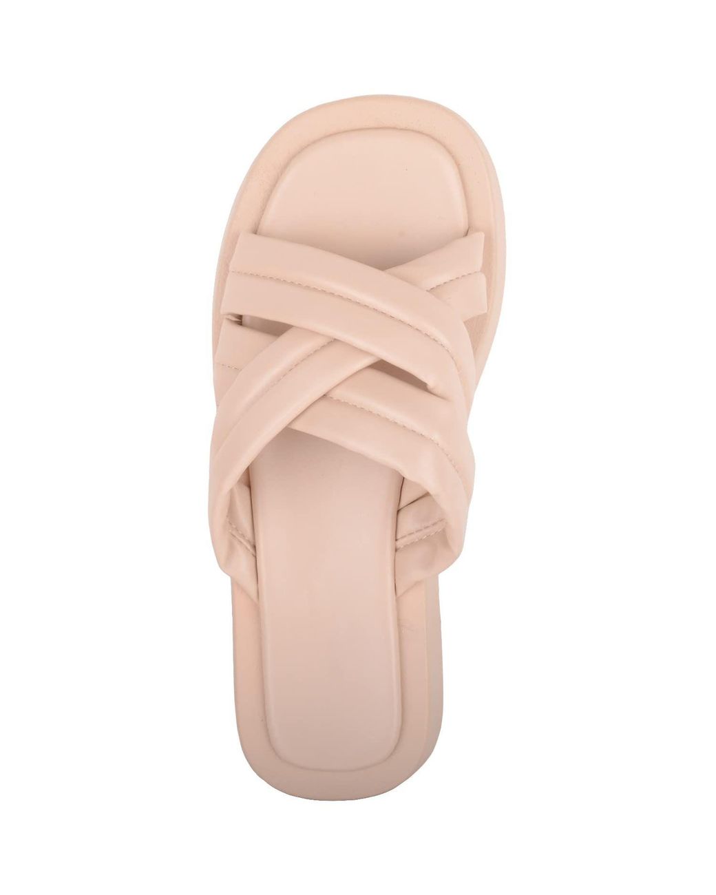 Absolute Footwear Pink Chunky Cross Over Summer Holiday Beach Sliders Sandals