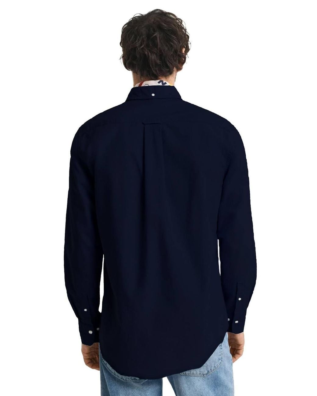 Enzo Blue Regular Fit Oxford Shirt for men