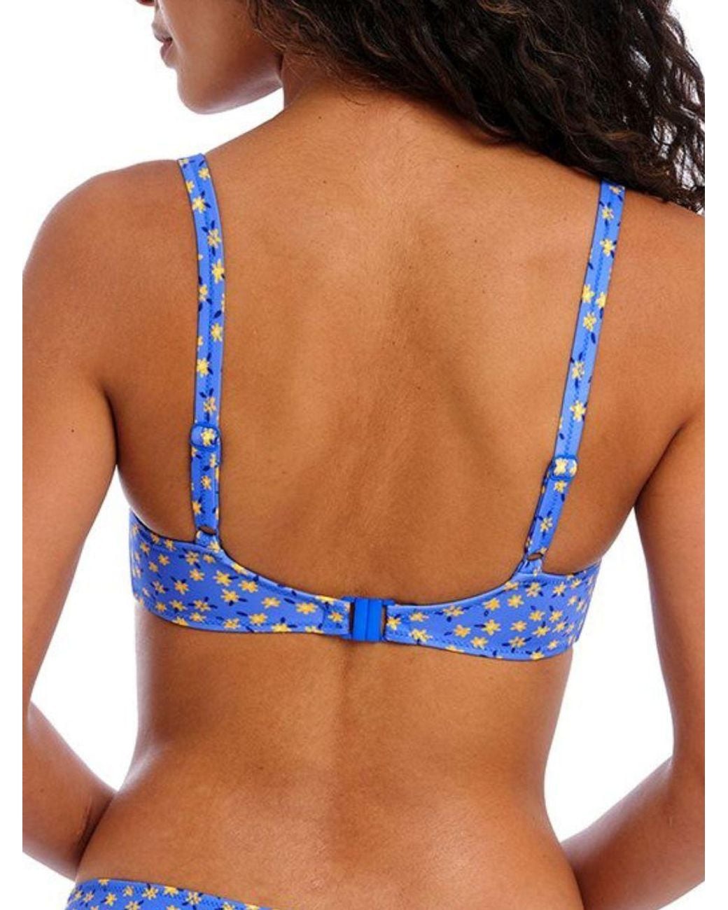 Freya Blue Garden Disco Plunge Bikini Top