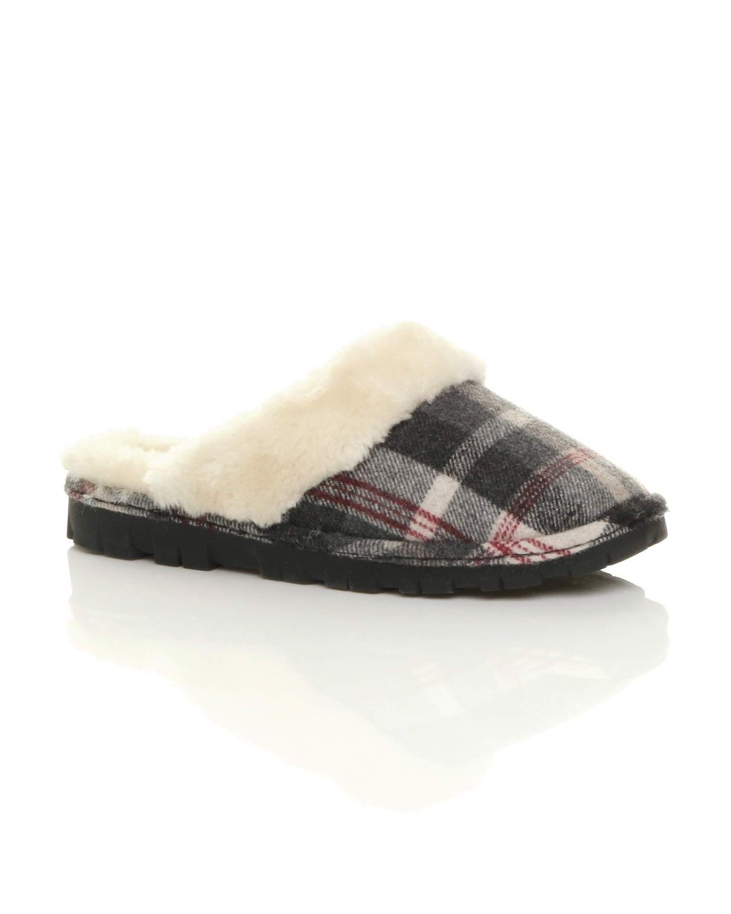 AJVANI Black Flat Heel Slippers