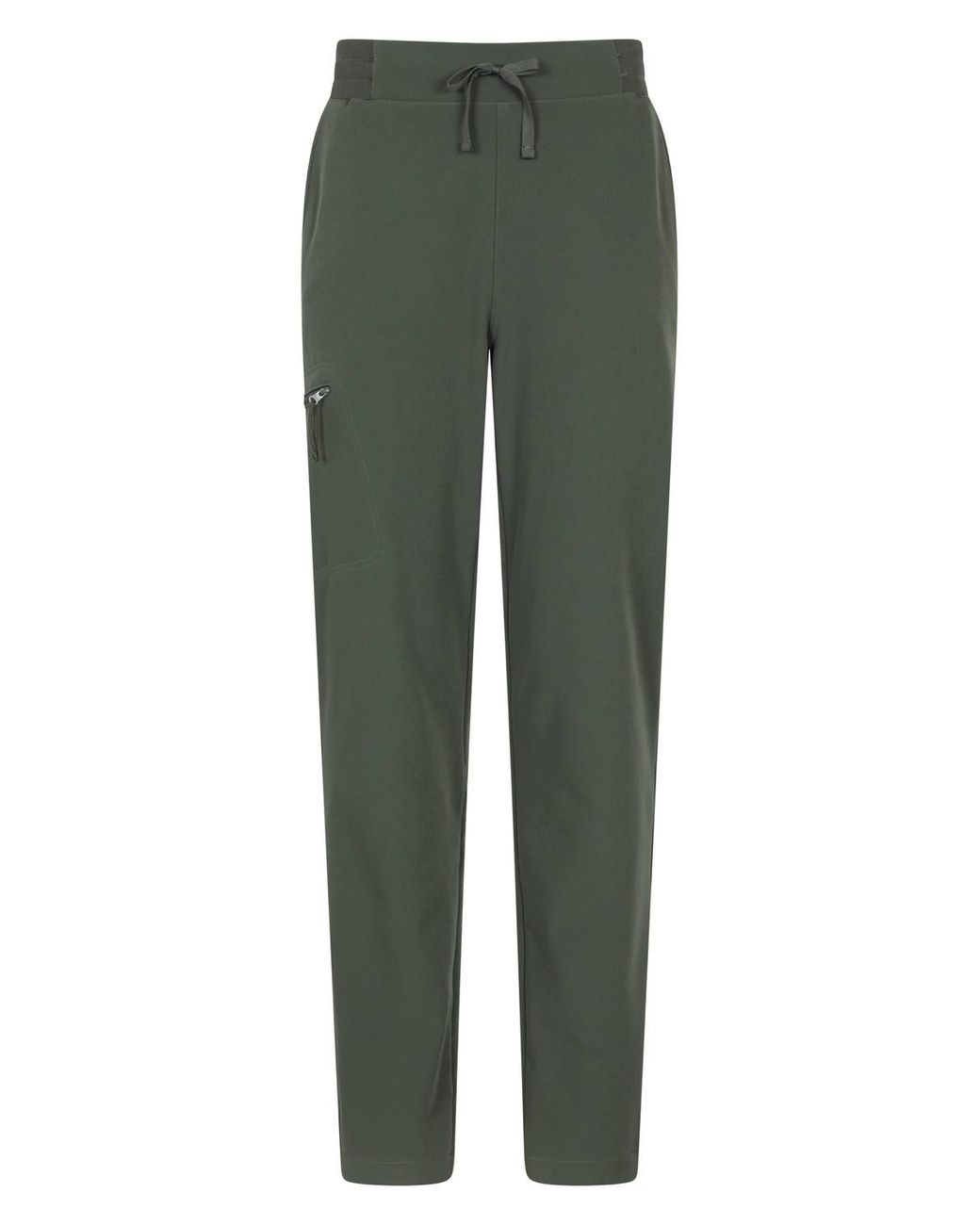 Mountain Warehouse Green 'Adventure' Water Resistant Stretchy Comfy Ribbed Waist Trousers