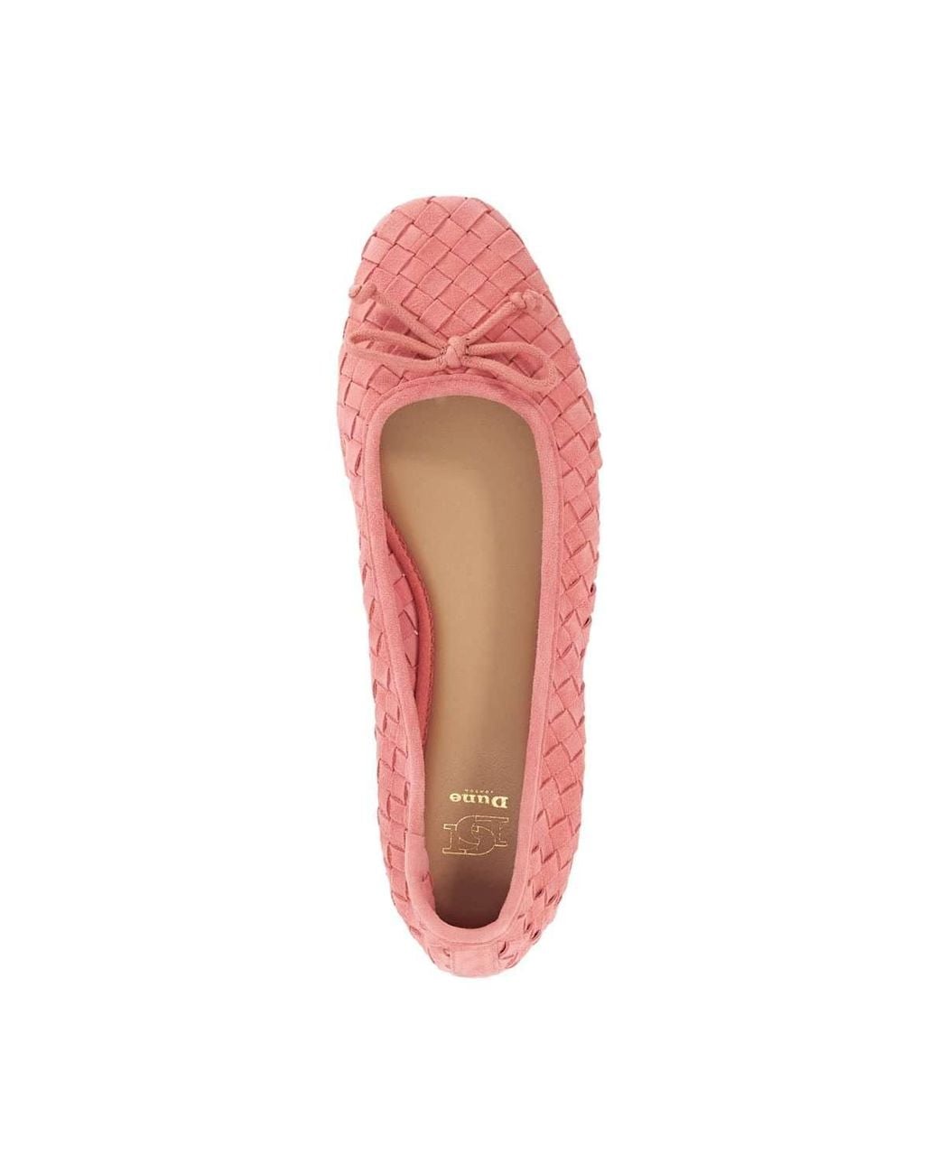 Dune Pink 'Heat' Suede Ballet Pumps